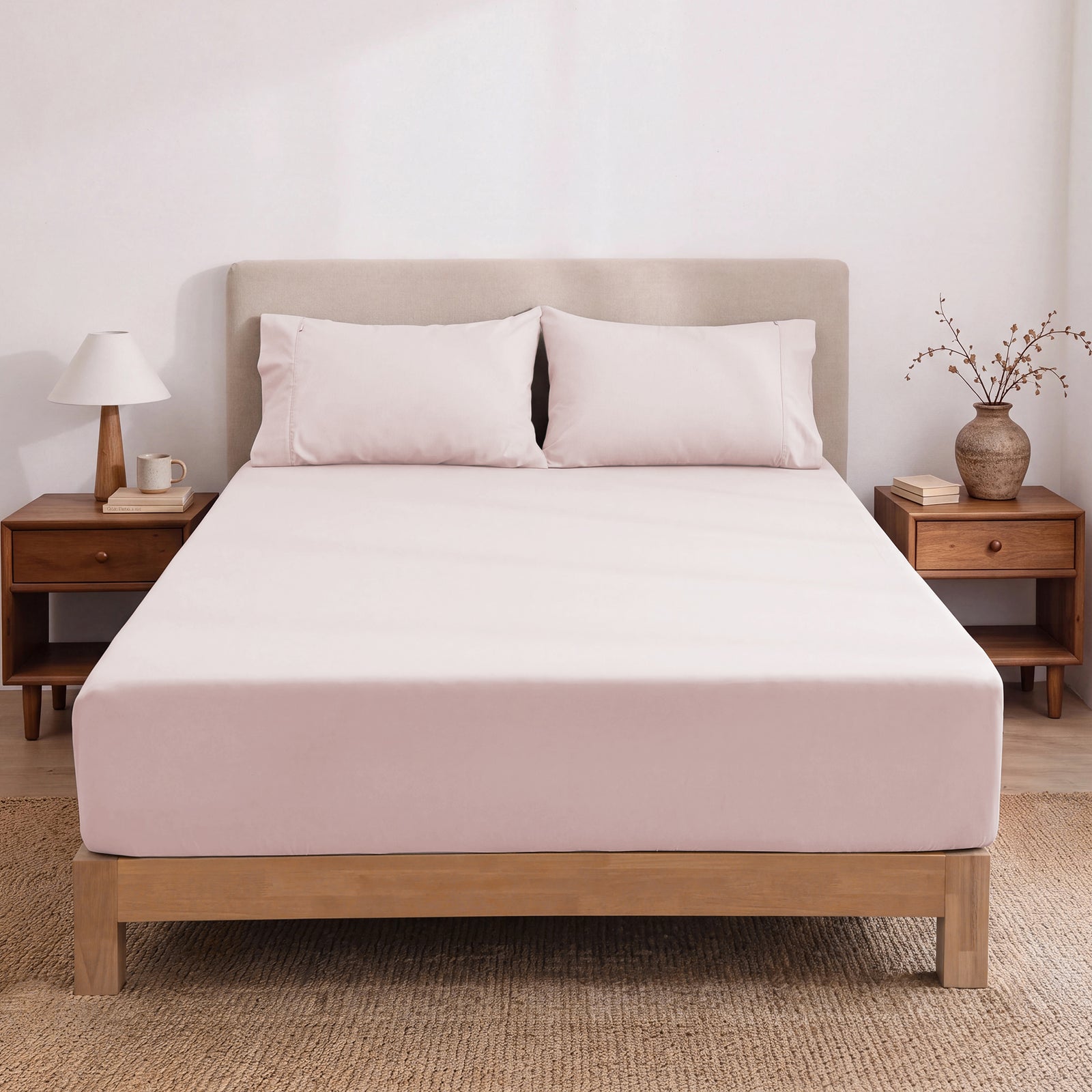 Heston 300 Thread Count Fitted Sheet Combo Pink
