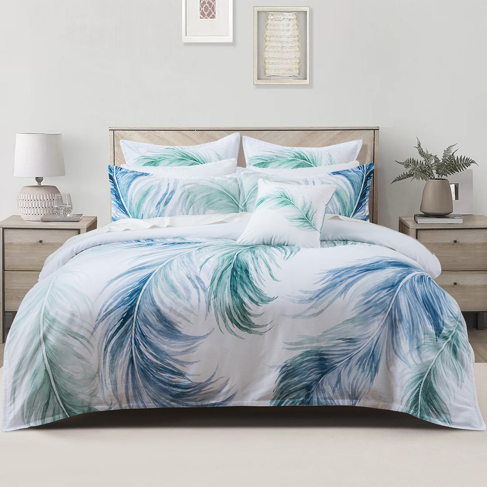 Wynn Quilt Cover Set Turquoise