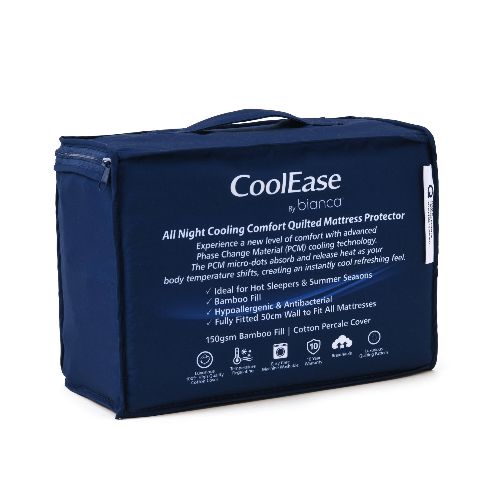 Cool Ease Phase Change Material (PCM) Cooling Technology Quilted Mattress Protector