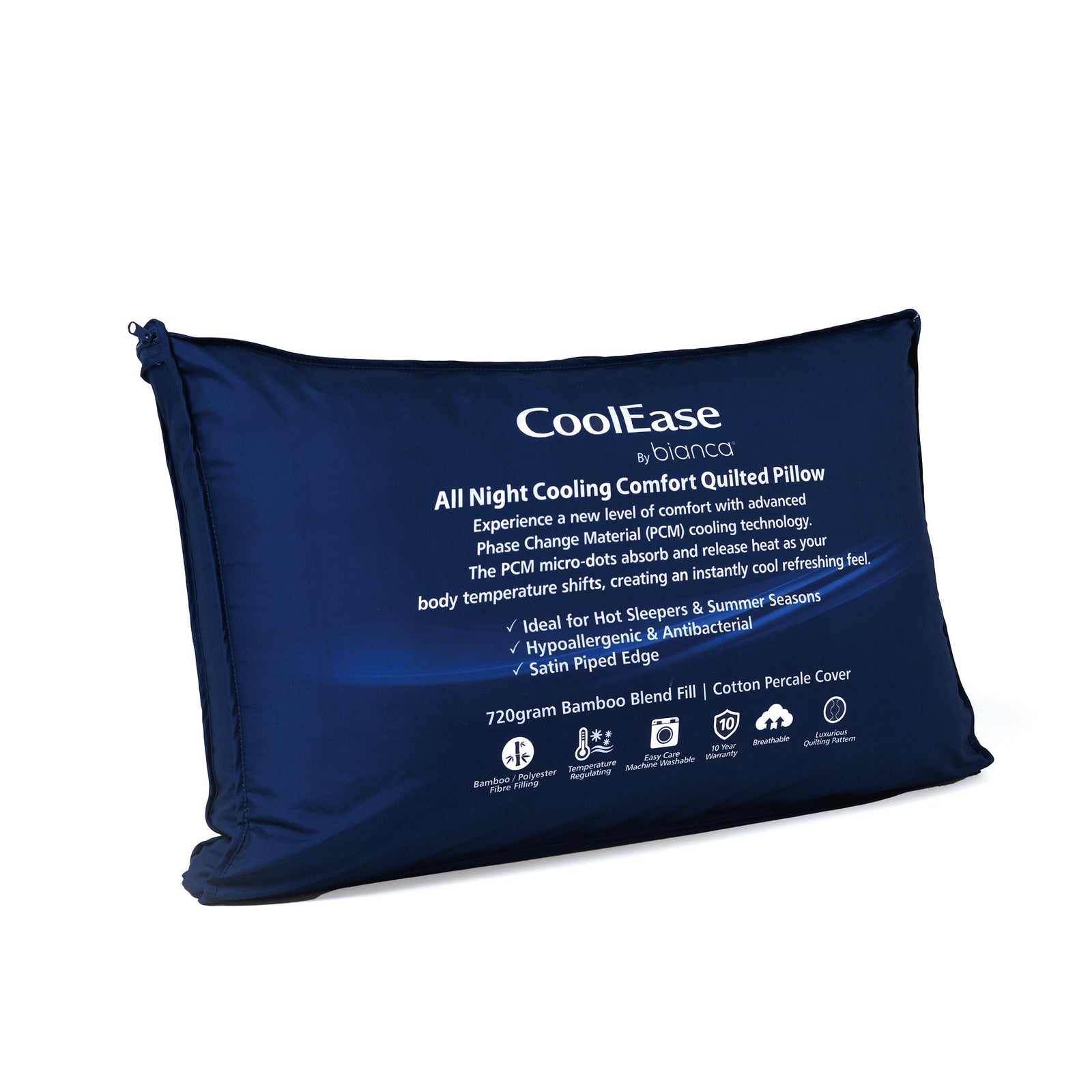 Cool Ease Phase Change Material (PCM) Cooling Technology Quilted Pillow 720g