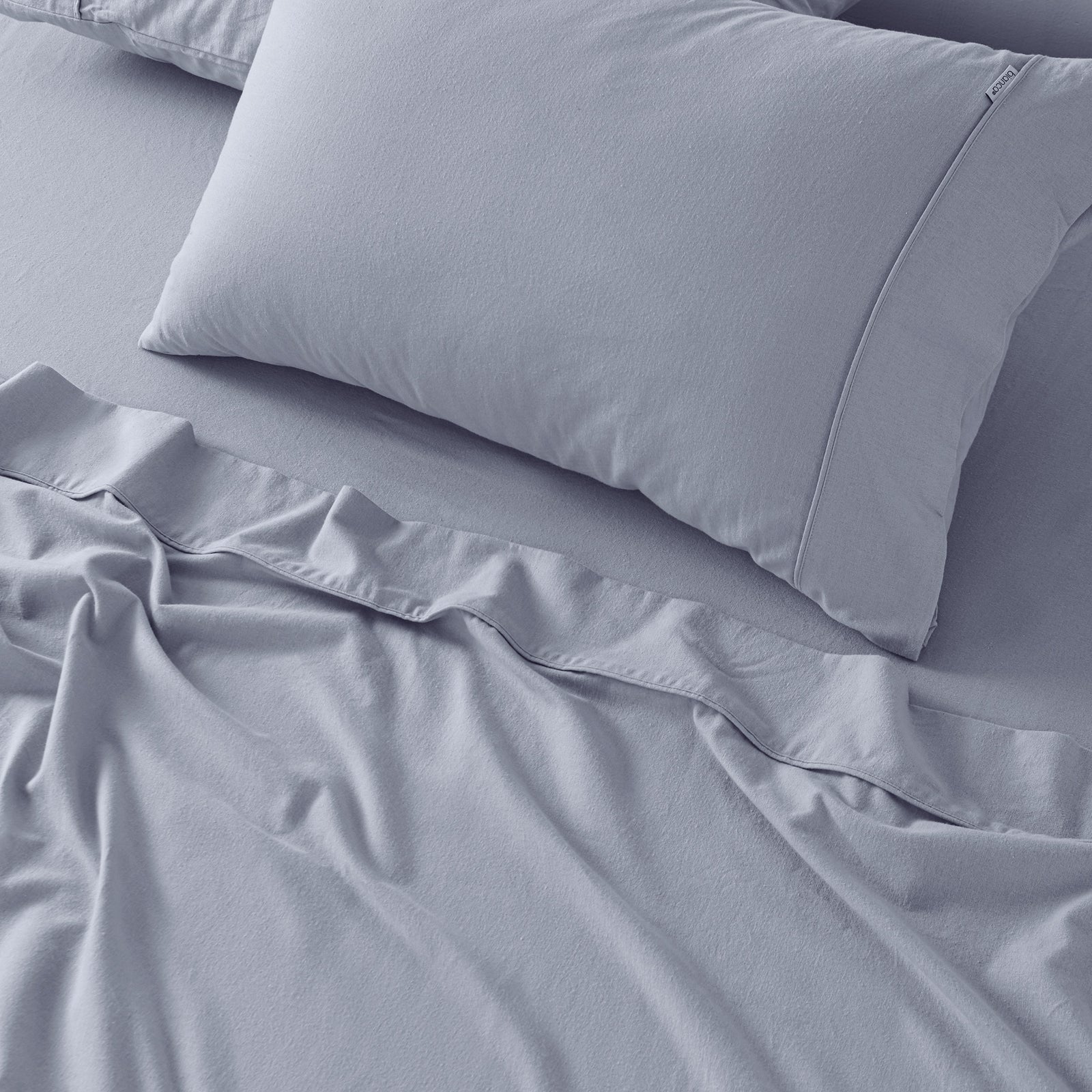 Fletcher Flannelette Cotton Sheet Sets Steel Blue