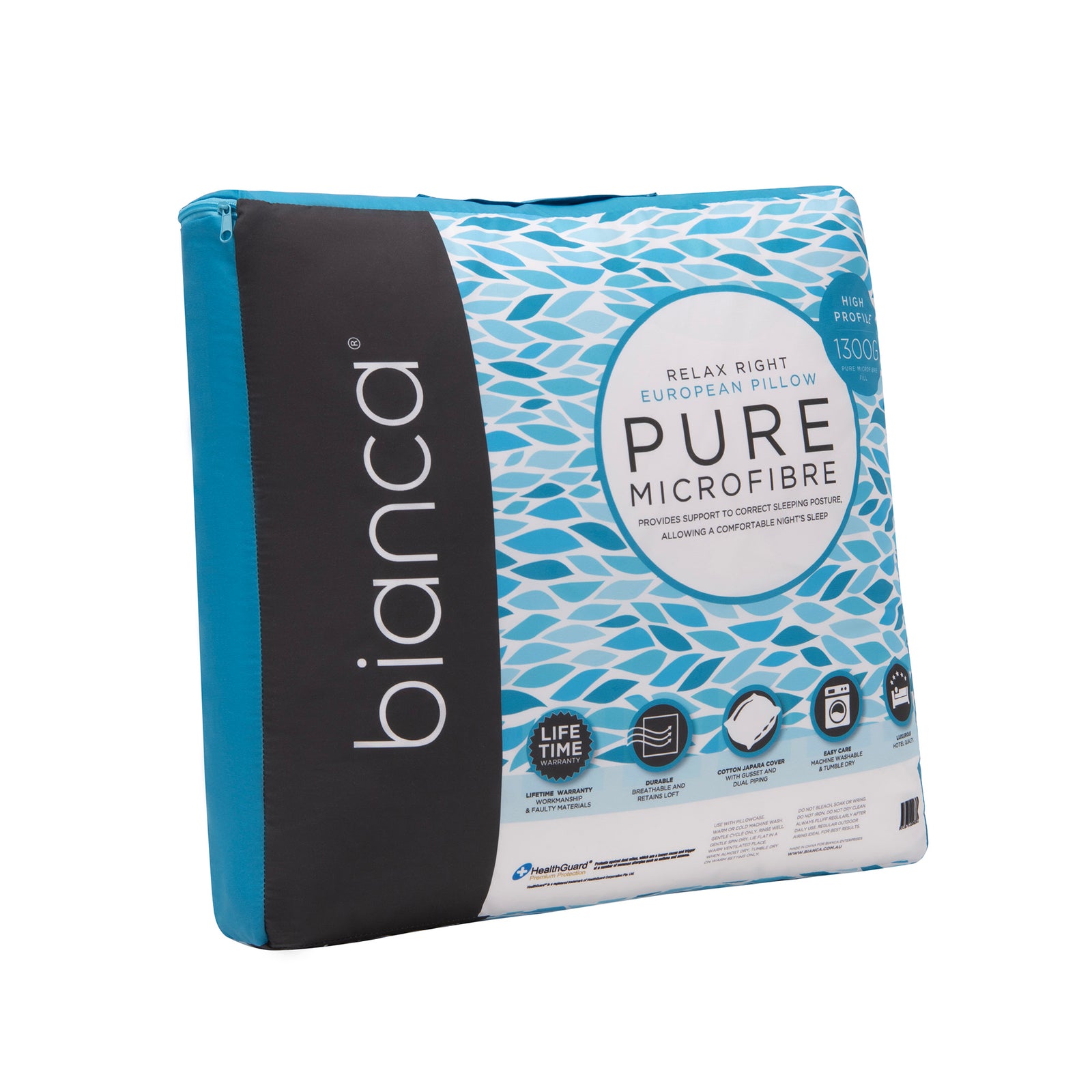 Relax Right Pure Microfibre European Pillow Profile 1300g