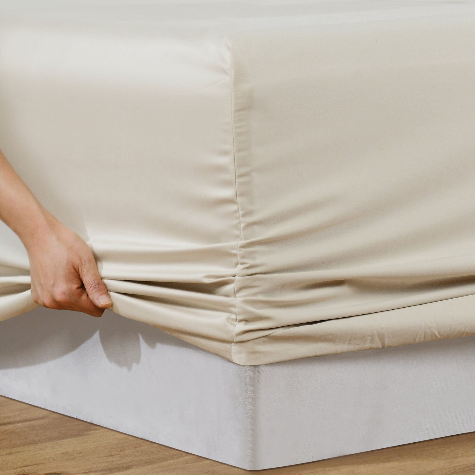 Rosebank Mega 500 Thread Count Bamboo/Cotton Sateen Weave Sheet Sets Sand
