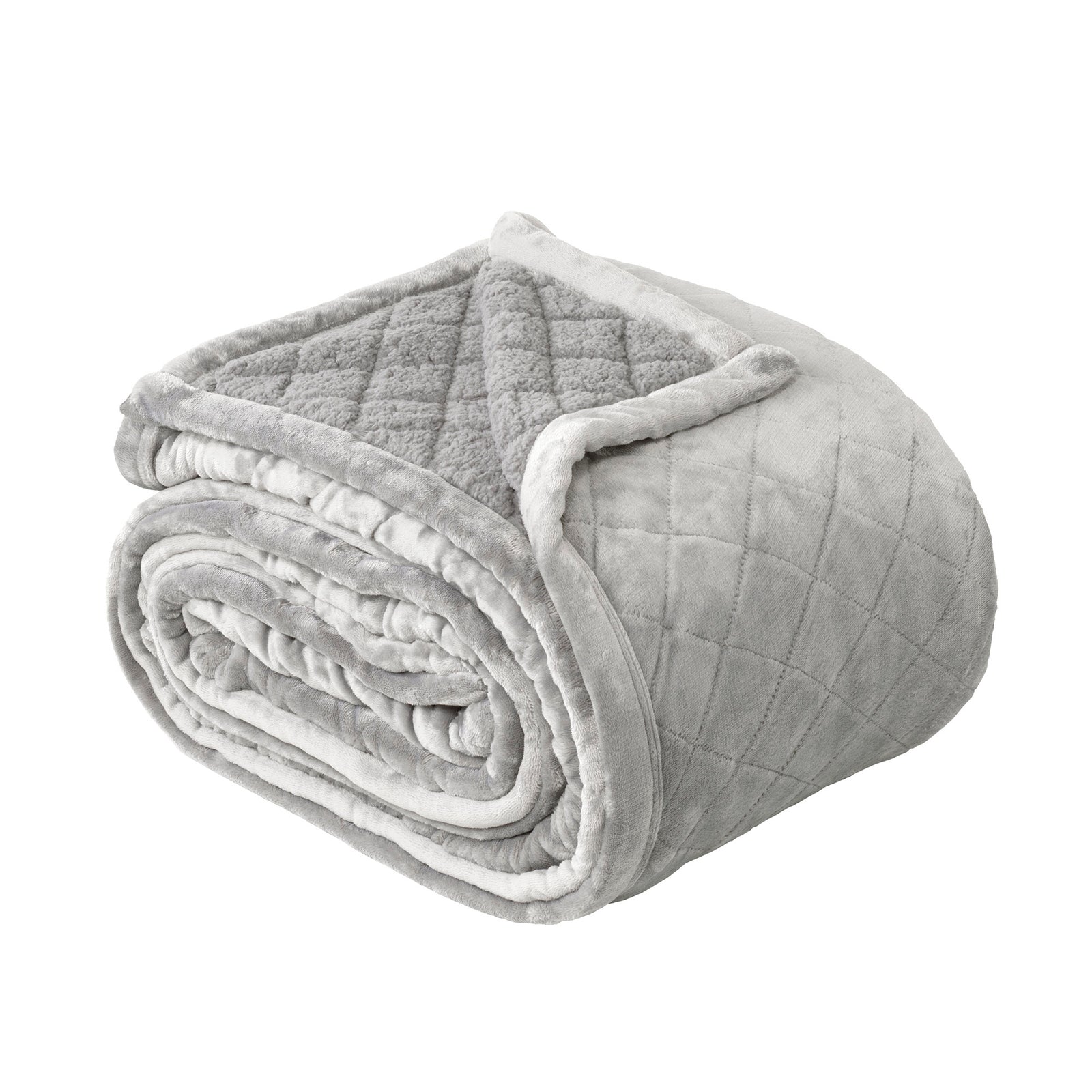 Mansfield Ultra Soft Velvet Blanket 480gsm Aluminium