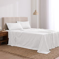 Heston 300 Thread Count Cotton Percale Sheet Sets White