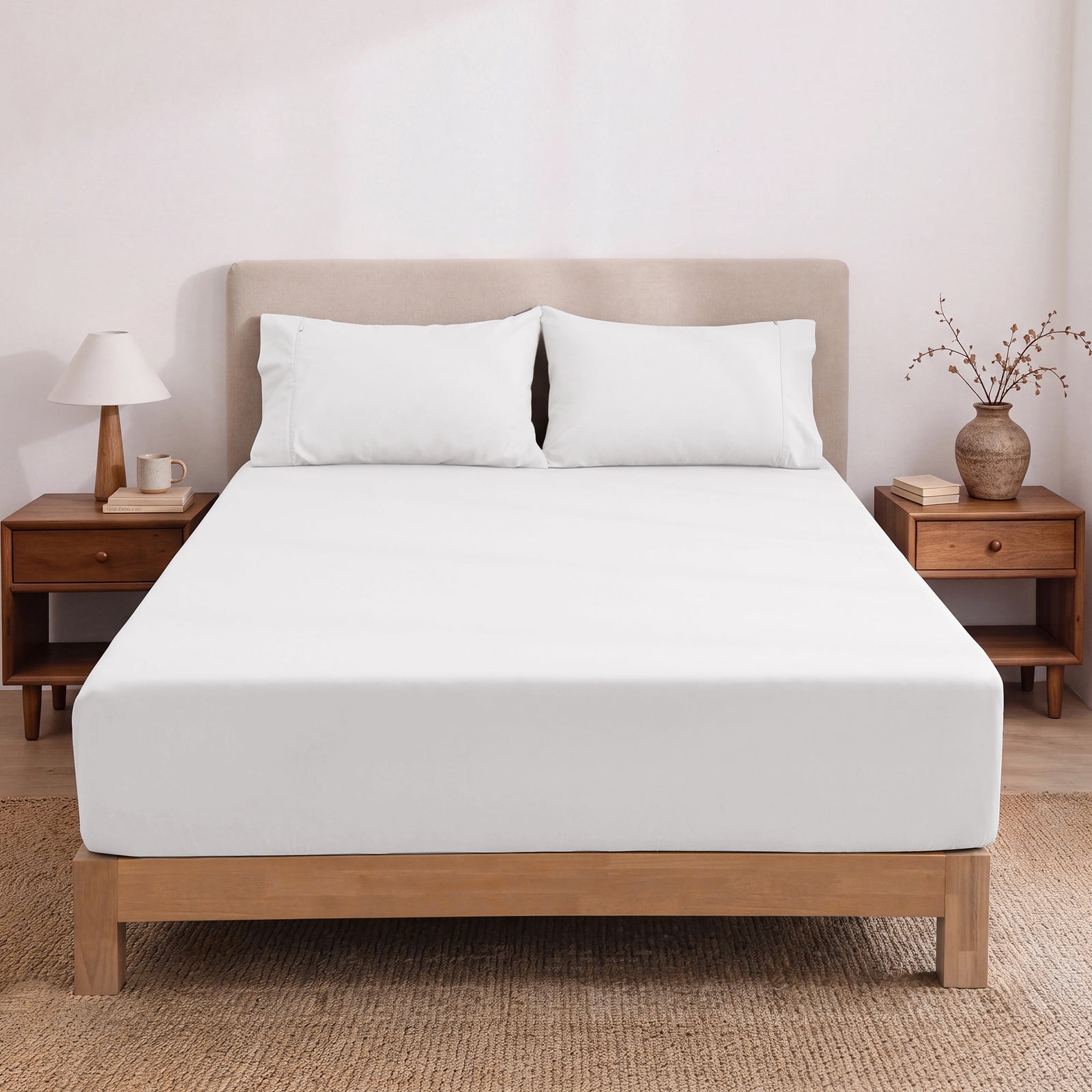 Heston 300 Thread Count Fitted Sheet Combo White