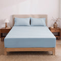 Heston 300 Thread Count Fitted Sheet Combo Steel Blue