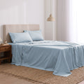 Heston 300 Thread Count Cotton Percale Sheet Sets Steel Blue