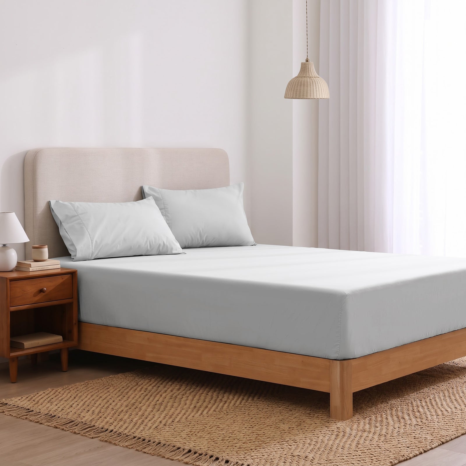 Heston 300 Thread Count Fitted Sheet Combo Silver
