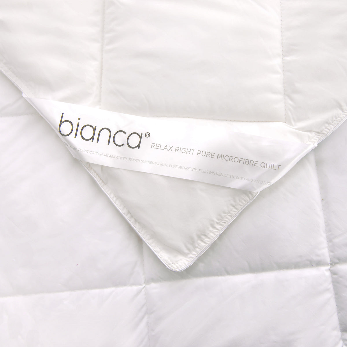 Relax Right Pure Microfibre 300gsm Summer Weight Quilt