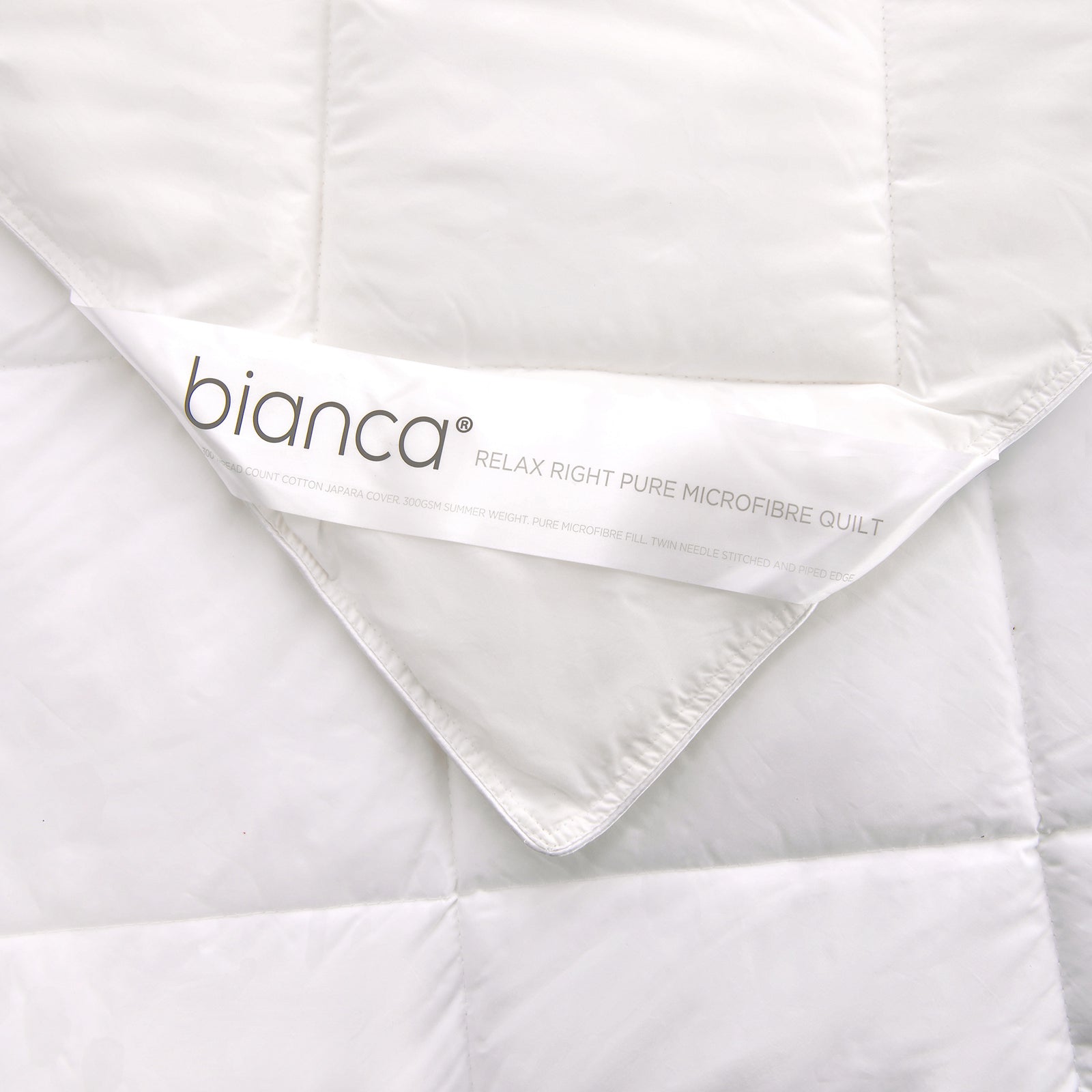 Relax Right Pure Microfibre 300gsm Summer Weight Quilt