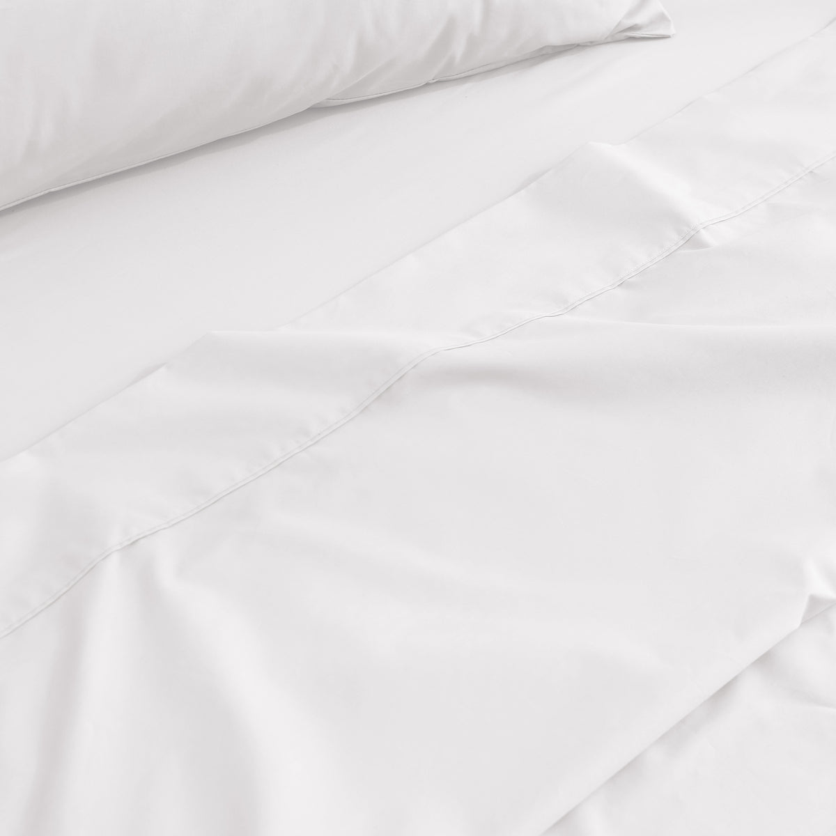 Heston 300 Thread Count Cotton Percale Sheet Sets White