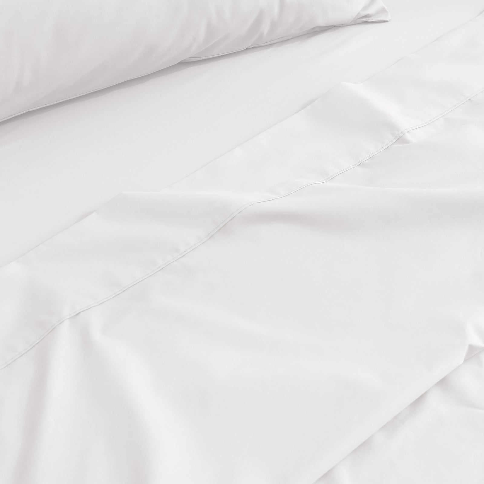 Heston 300 Thread Count Cotton Percale Sheet Sets White