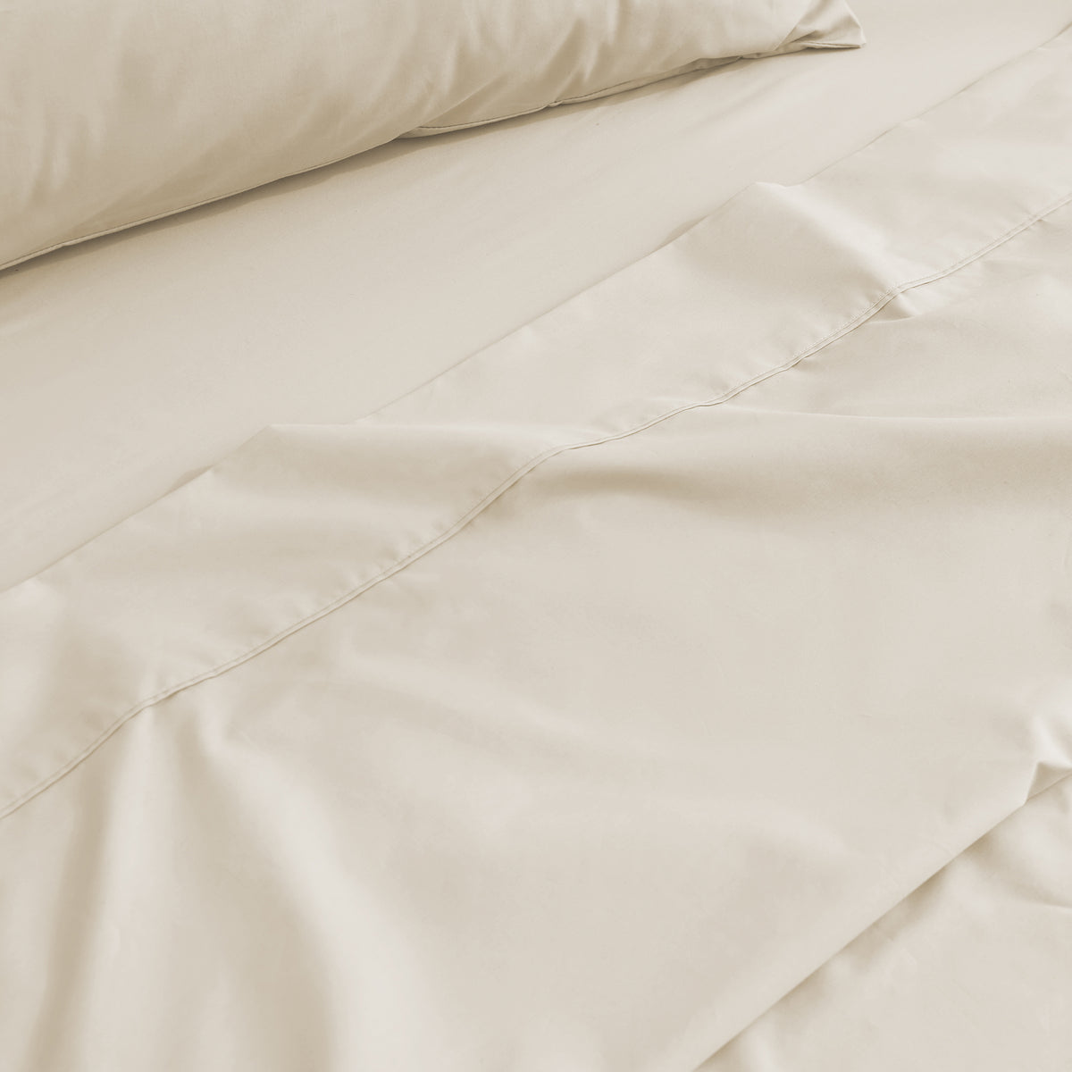 Heston 300 Thread Count Cotton Percale Sheet Sets Stone