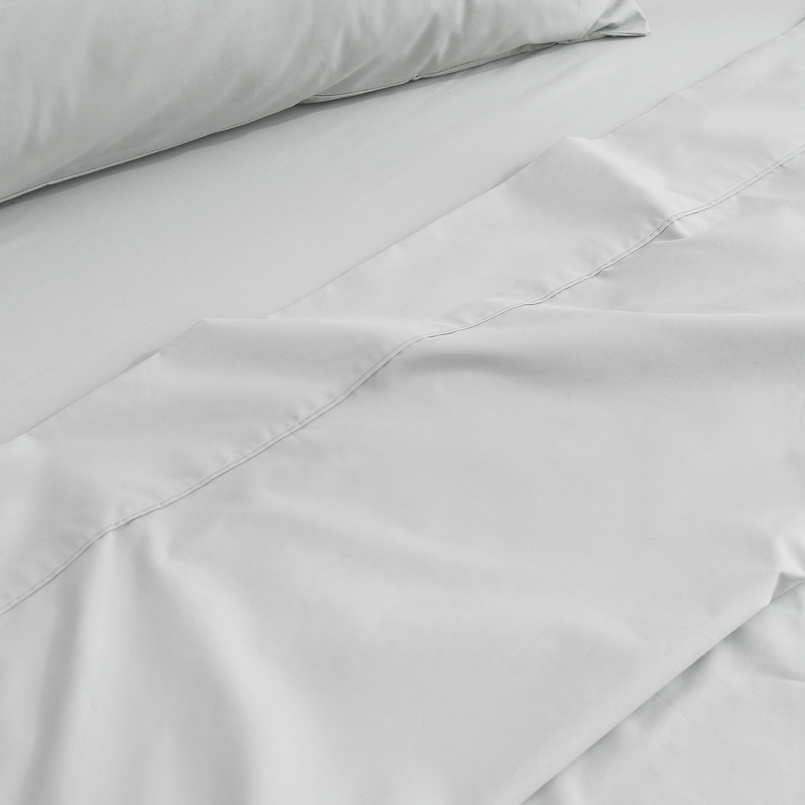 Heston 300 Thread Count Cotton Percale Sheet Sets Silver