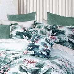 Abbey Quilt Cover Set Green