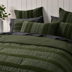 Avery Quilt Cover Set Forest Green