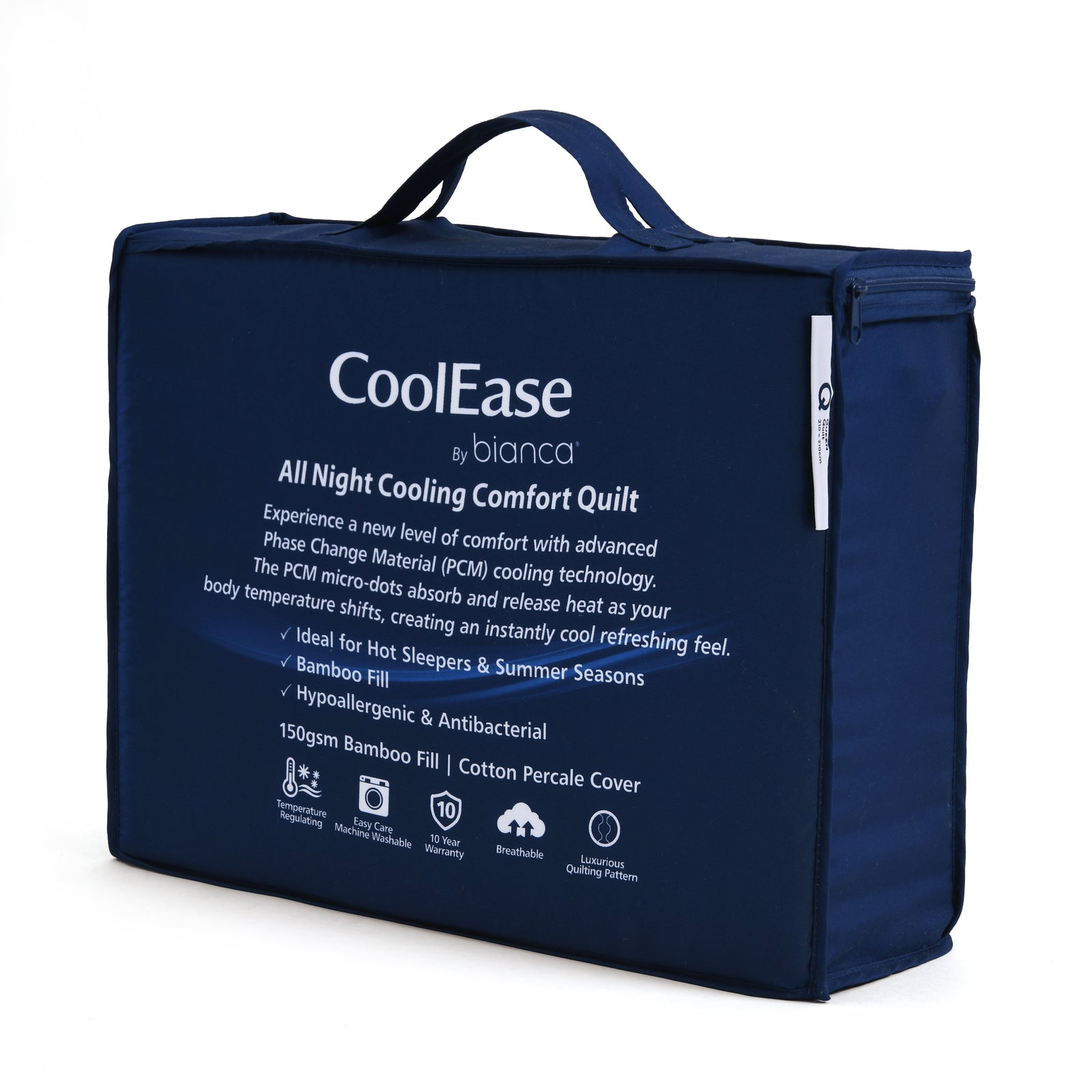 Cool Ease Phase Change Material (PCM) Cooling Technology 150gsm Summer Weight Quilt