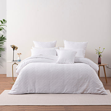 Cosmo Quilt Cover Set White