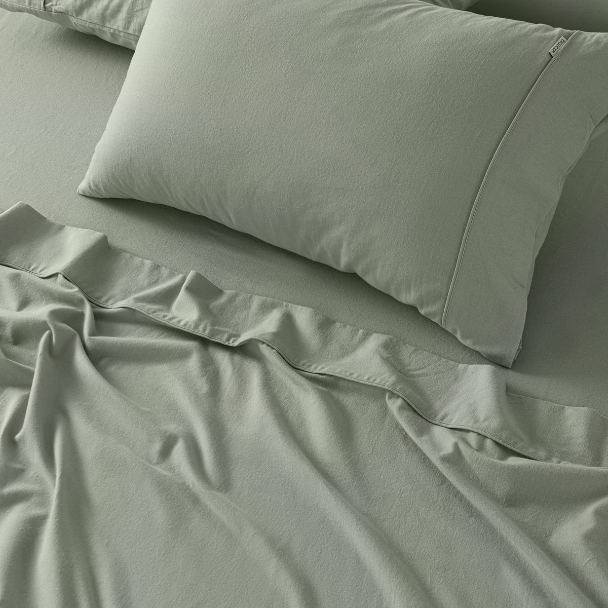 Fletcher Flannelette Cotton Sheet Sets Sage