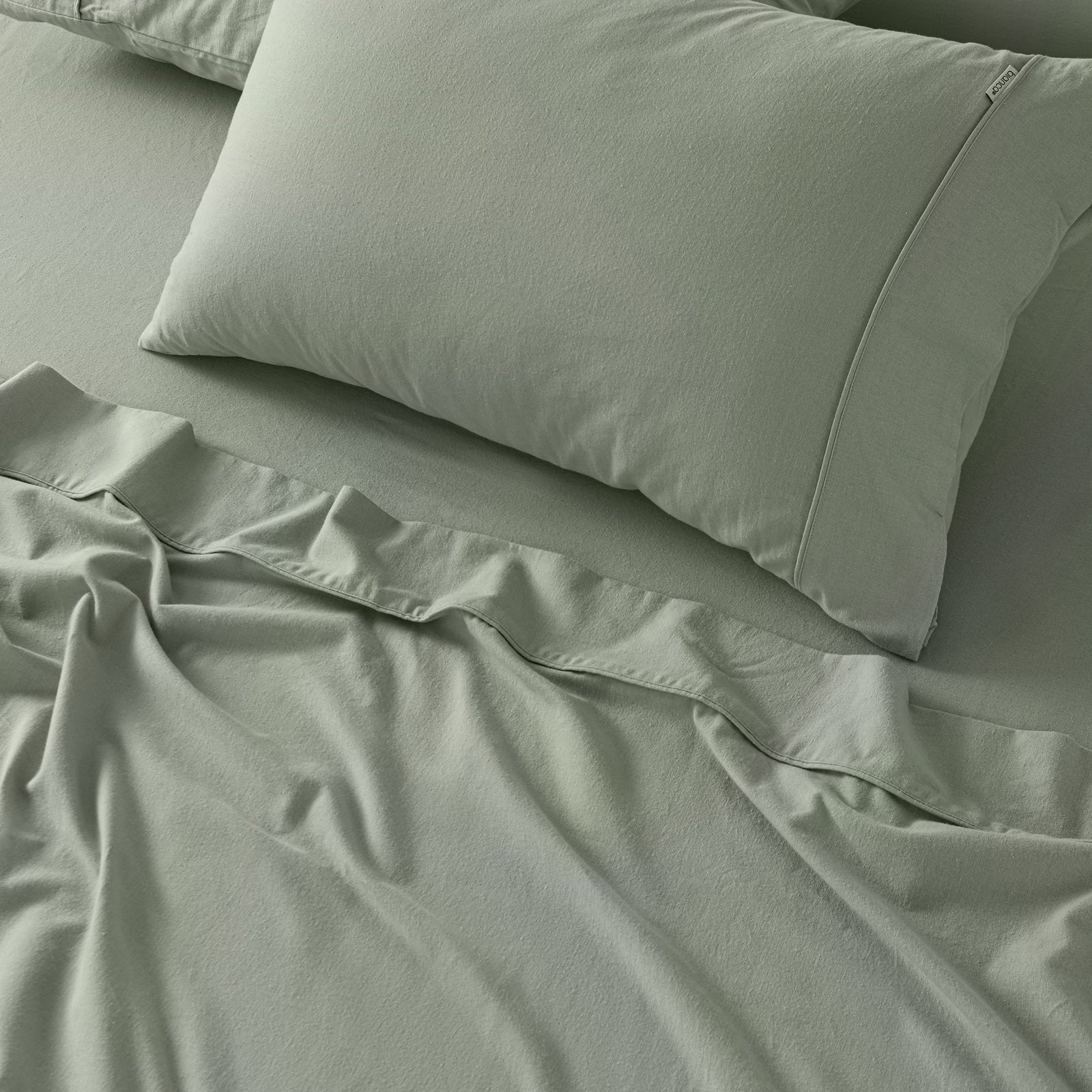 Fletcher Flannelette Cotton Sheet Sets Sage