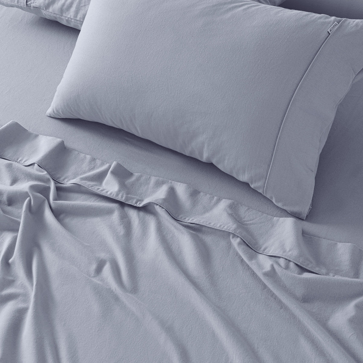 Fletcher Flannelette Cotton Sheet Sets Steel Blue