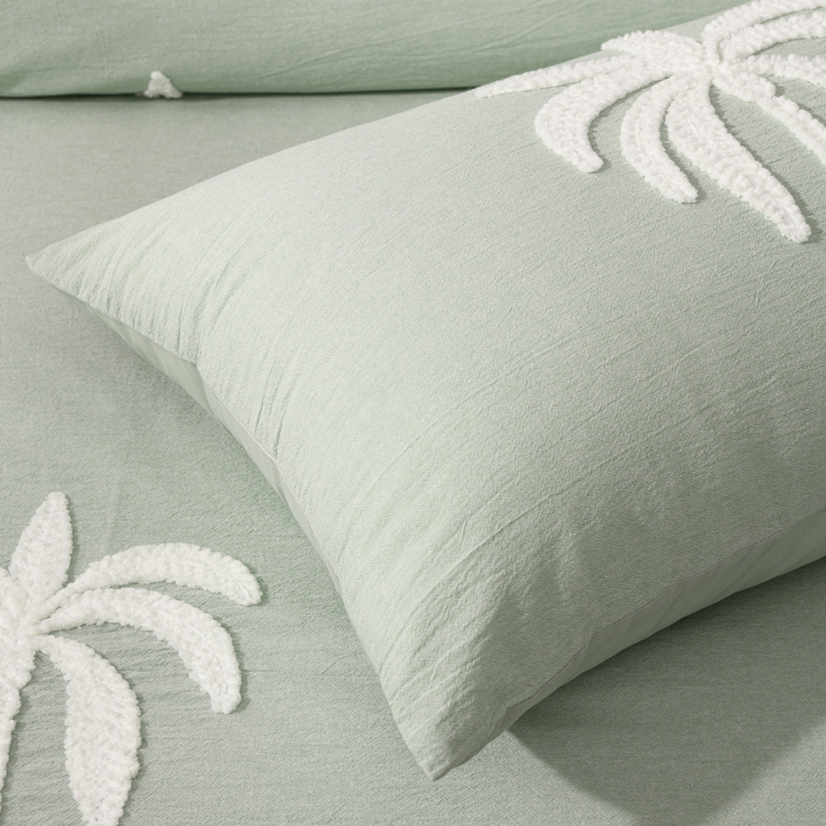 Palm Cove Quilt Cover Set Sage