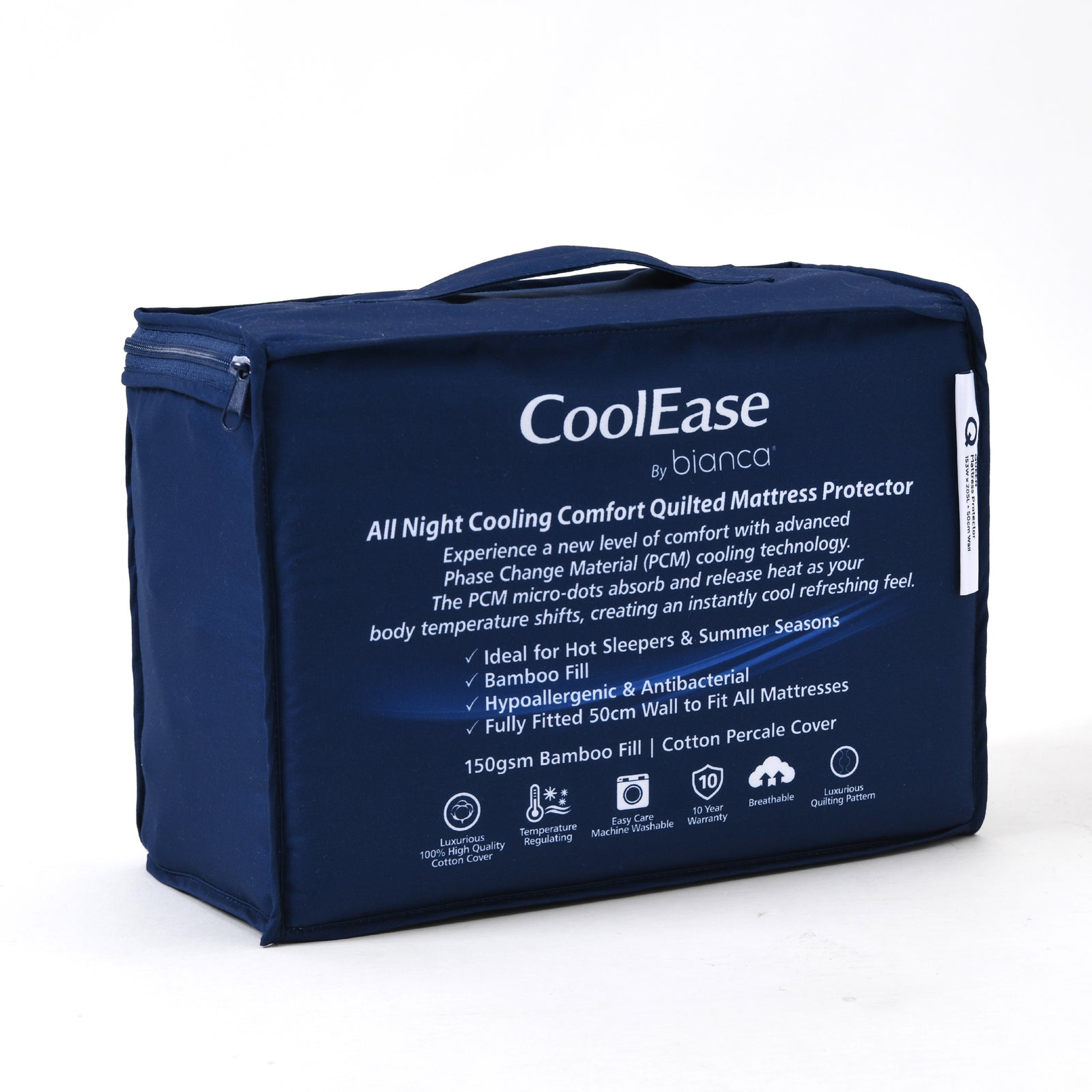 Cool Ease Phase Change Material (PCM) Cooling Technology Quilted Mattress Protector