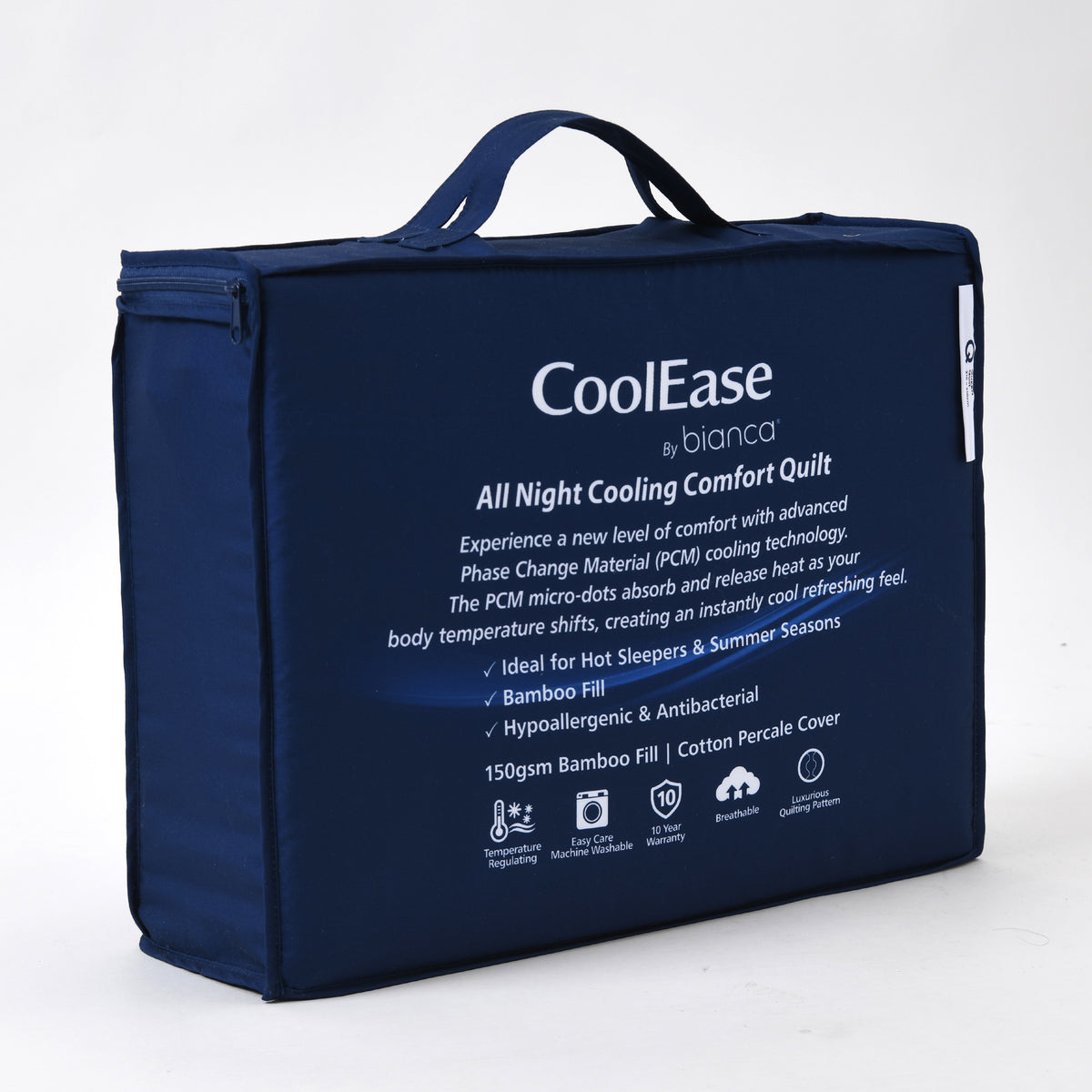 Cool Ease Phase Change Material (PCM) Cooling Technology 150gsm Summer Weight Quilt