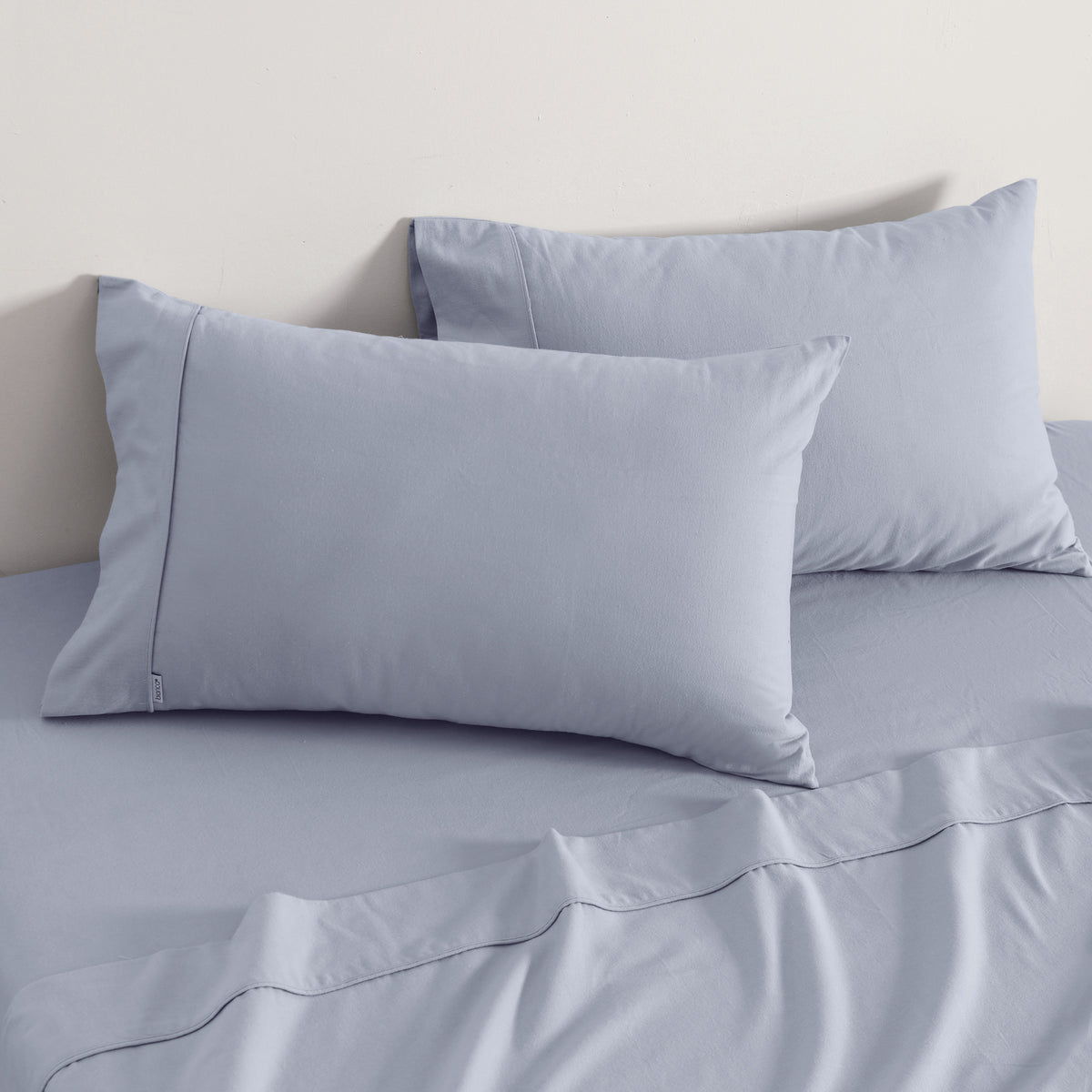 Fletcher Flannelette Cotton Sheet Sets Steel Blue