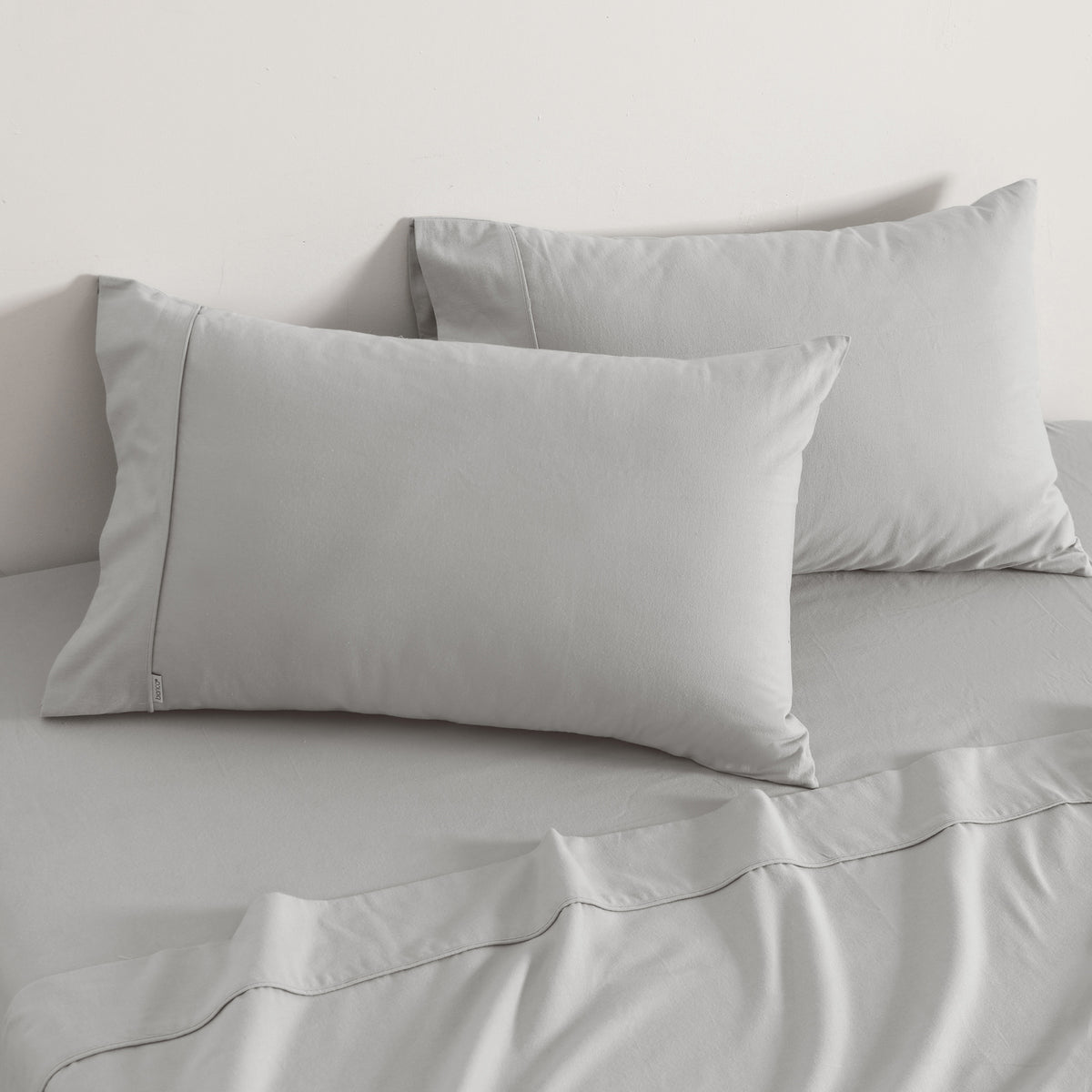Fletcher Flannelette Cotton Sheet Sets Silver