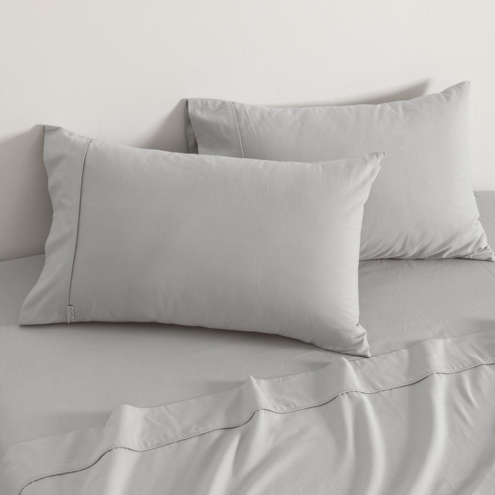 Fletcher Flannelette Cotton Sheet Sets Silver