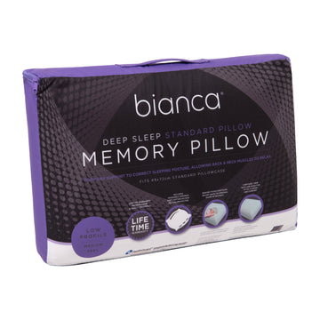 Deep Sleep Standard Memory Foam Pillow Low Profile