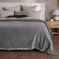Mansfield Ultra Soft Velvet Blanket 480gsm Aluminium