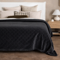 Mansfield Ultra Soft Velvet Blanket 480gsm Charcoal