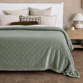 Mansfield Ultra Soft Velvet Blanket 480gsm Sage
