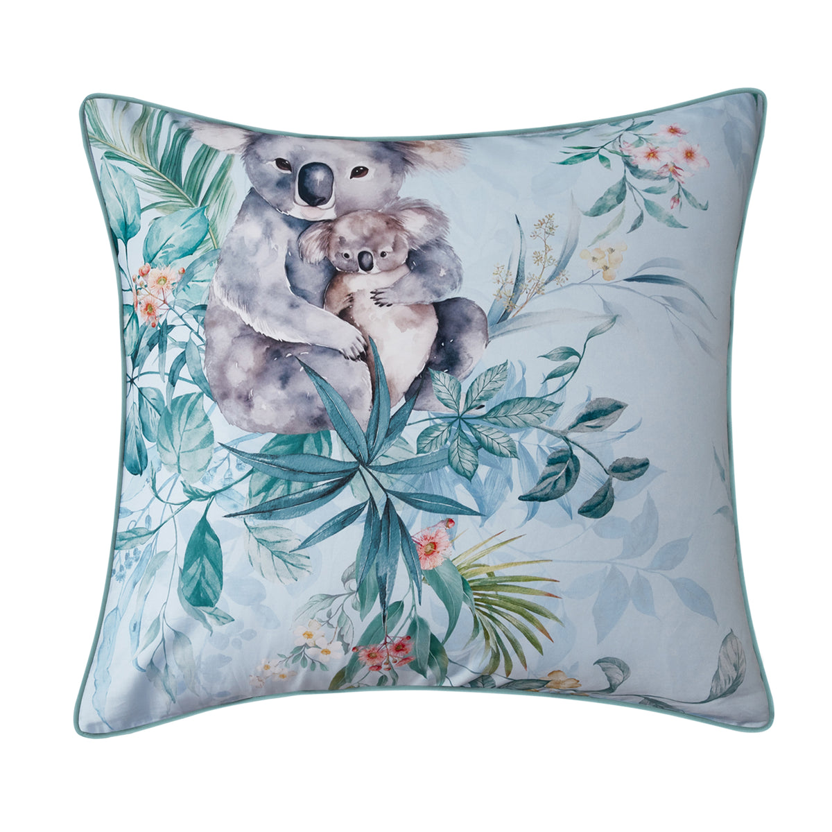 Eucalyptus European Pillowcase Blue