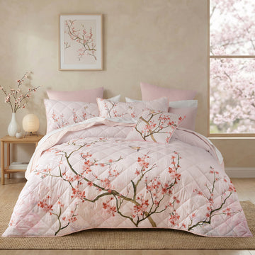 Evelyn Bedspread Set Blush