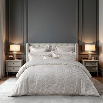 Firenze Comforter Set Pearl White