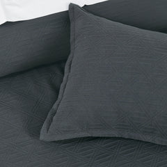 Hallston Quilt Cover Set Charcoal
