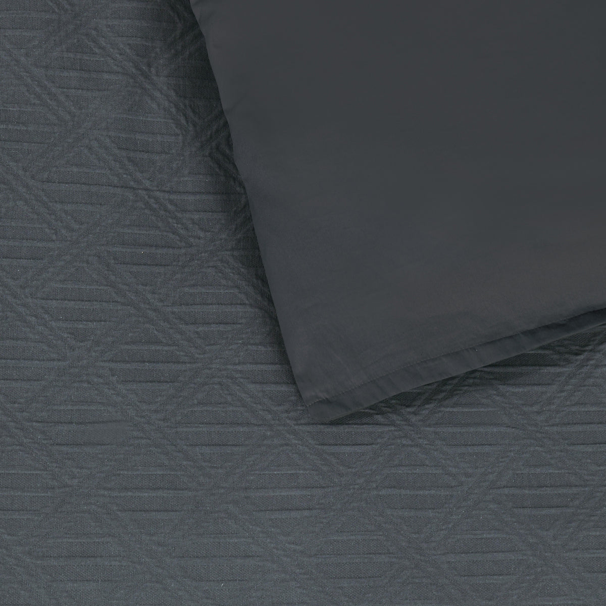 Hallston Quilt Cover Set Charcoal