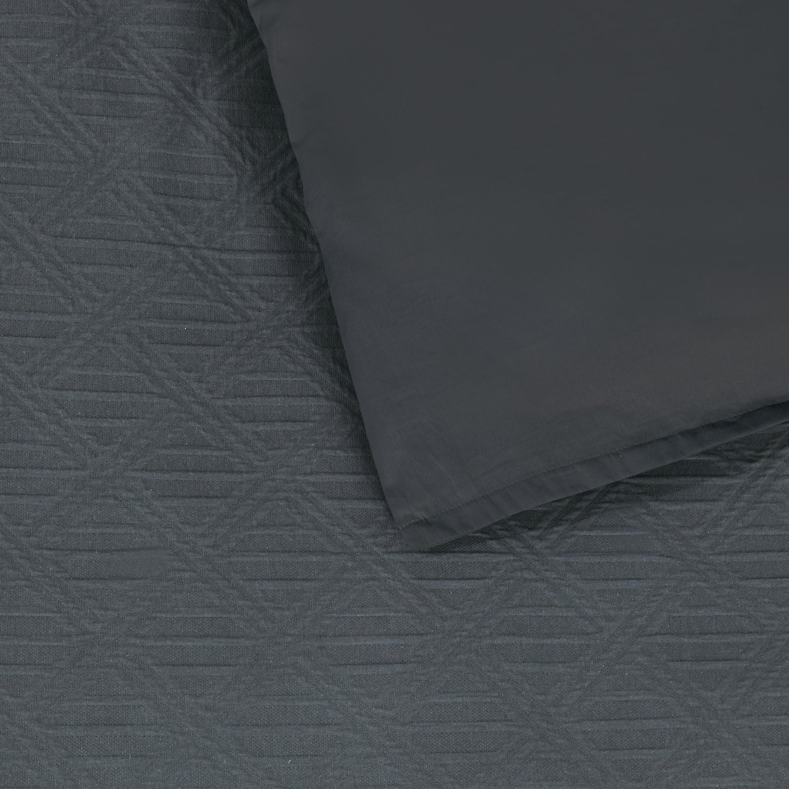 Hallston Quilt Cover Set Charcoal