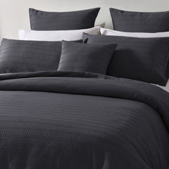 Kahlani Quilt Cover Set Charcoal