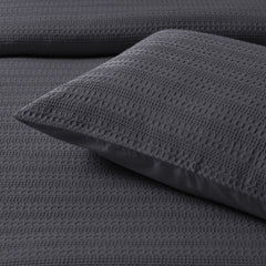 Kahlani Quilt Cover Set Charcoal