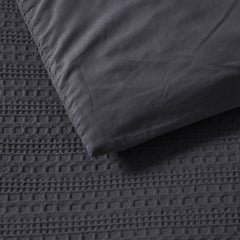 Kahlani Quilt Cover Set Charcoal