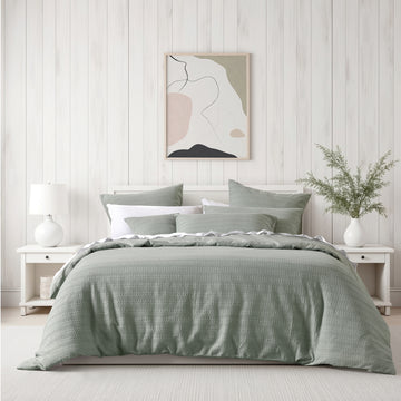 Kahlani Quilt Cover Set Sage