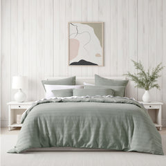 Kahlani Quilt Cover Set Sage