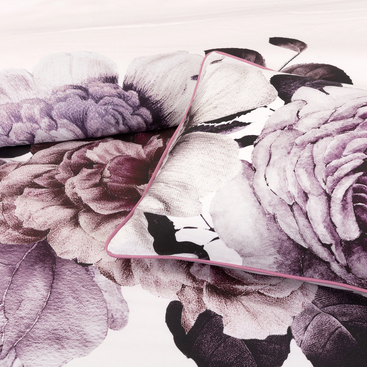 Kiara Quilt Cover Set Lavender
