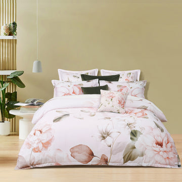 Layla Quilt Cover Set Peach