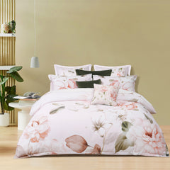 Layla Quilt Cover Set Peach